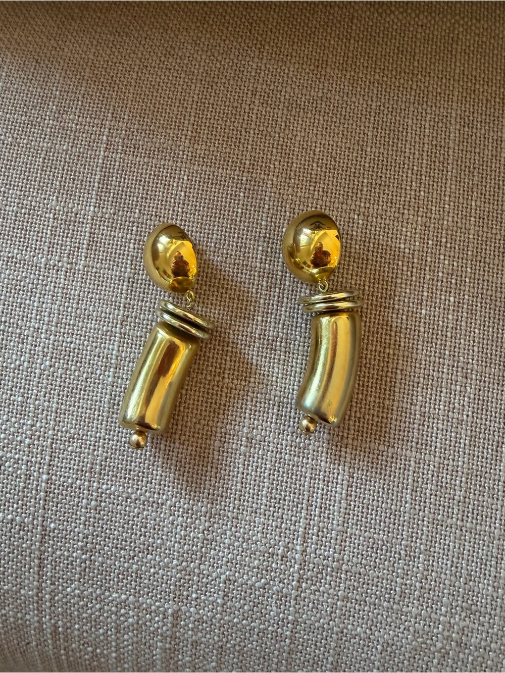 Anthropologie Gold Dangle Post Earrings